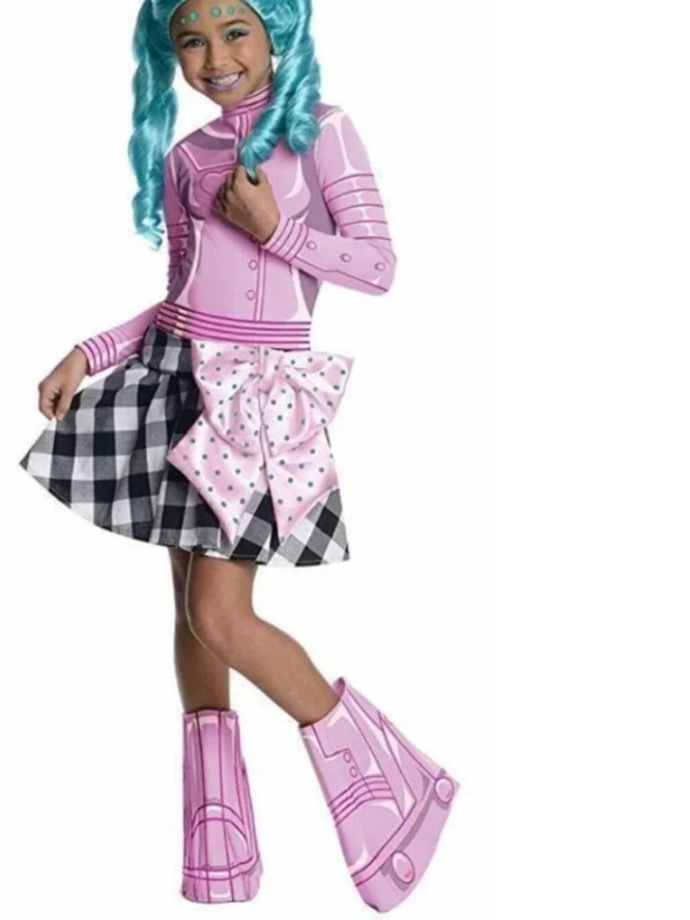 Novi Stars Mae Tallick Halloween Costume 8/10 Alien 3 Pc Dress, Shoe Covers Girl